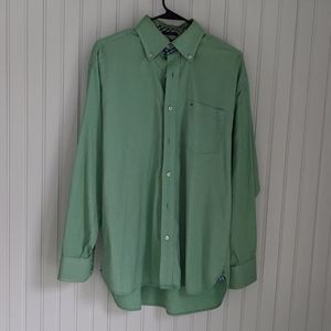 Green buttondown